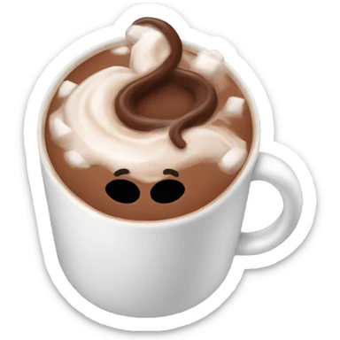 Hot chocolate sticker