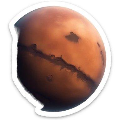 realistic planet mars sticker
