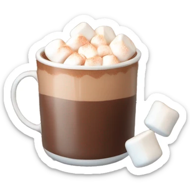 hot chocolate with marshmallows  sticker