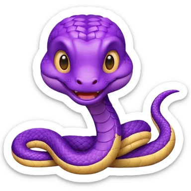 i want a animated emoji with the text "'Lil Viper sorry" for a little purple cute viper sticker