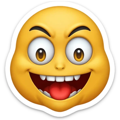 huge giant scary emoji sticker