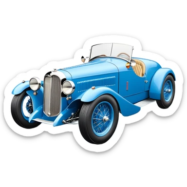  Hazy-blue Fenderless extended-wheelbase 1933 luxury racing Cord lowered powerful V-8 engined racing car featuring advanced rugged 4 wheel independent suspension, power steering, disc brakes, small leather covered steering wheel, side mounted cowl exhaust  sticker