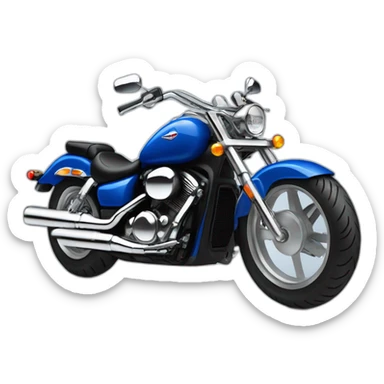 motorcycle blue honda shadow no windshield sticker
