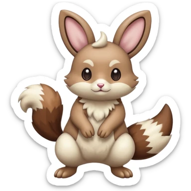 Lopunny-Furret-Cinccino-fusion (full body) sticker