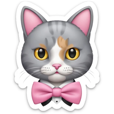 Gato con moño Rosita sticker