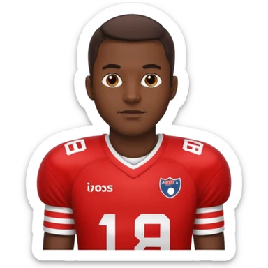 Man with football jerseys 
 sticker