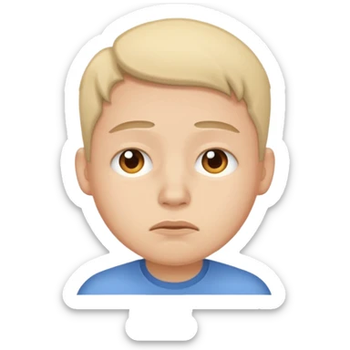 Un visage fatigué et un expression de paresseux sticker