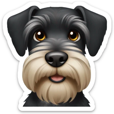 Black schnauzer with brown eyes sticker