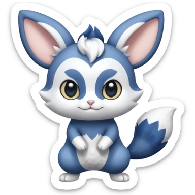 Meowstic-Minccino-fusion sticker