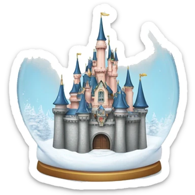 Disney castle in snow globe  sticker
