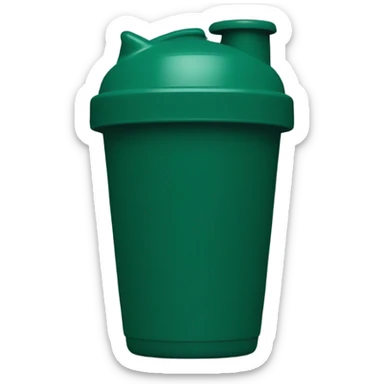 Dark green protein shaker cup sticker