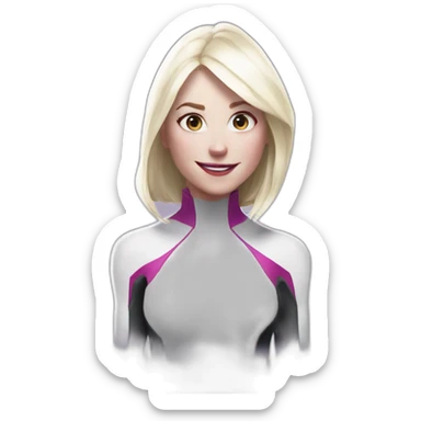 Spider gwen made by gwen stone sticker