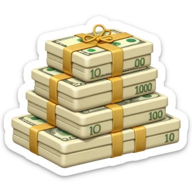 plain ivory money sticker