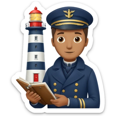 lighthouse Keeper with Logbook sticker