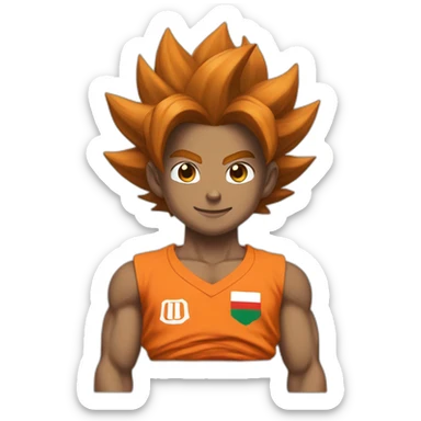 Goku avec le maillot du Maroc sticker