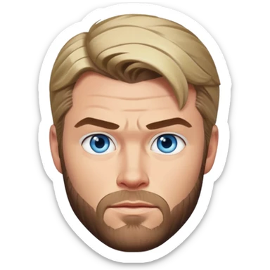 Chris Hemsworth with blue eyes sticker