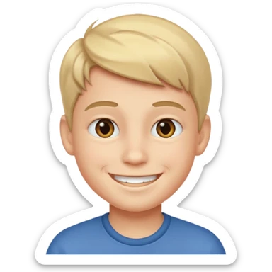 make a boy smiling REALLY big  sticker