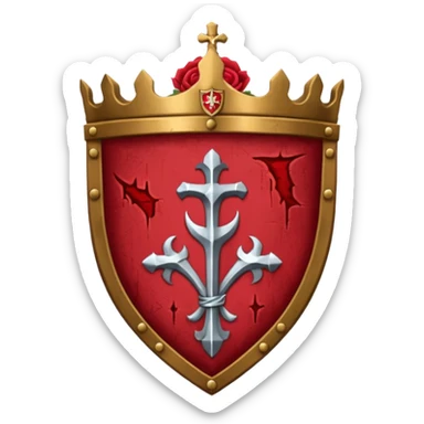 brasão sangrando medieval rosa de sangue vermelha sticker