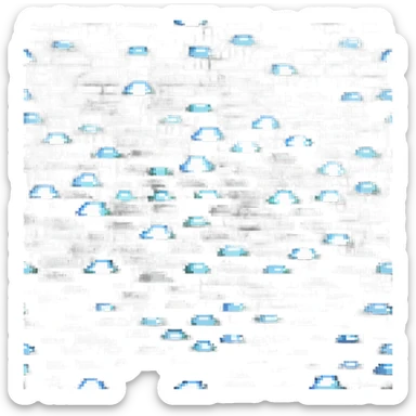 pixelated crystal cloud shimmering in the light sticker