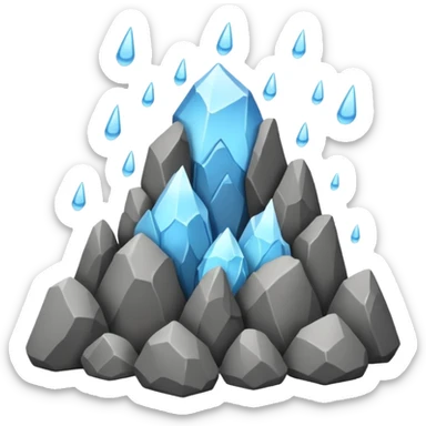 rain of rocks sticker