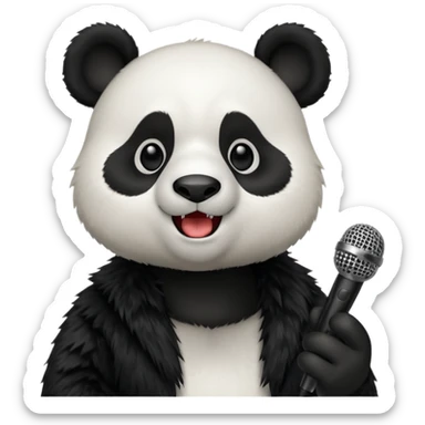 rockstar panda who sings sticker