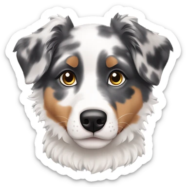 merle australian shepherd puppy sticker