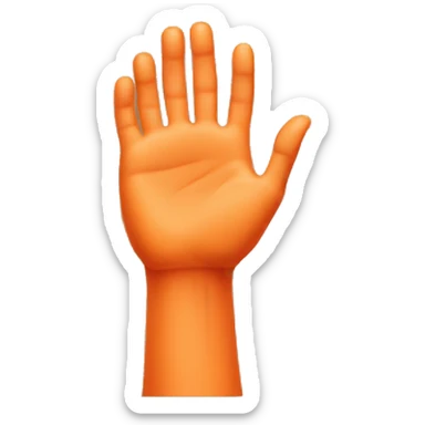 Orange Colour human wrist sticker