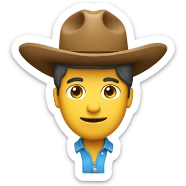 Sombrero vaquero de emoji  sticker