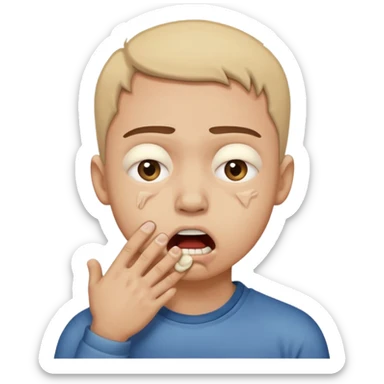 Make someone choke themselves like choking emote when you do smth wrong sticker