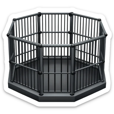 Crea un emoji de una jaula de ufc osea de un octagono de ufc sticker