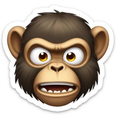 angry monkey sticker