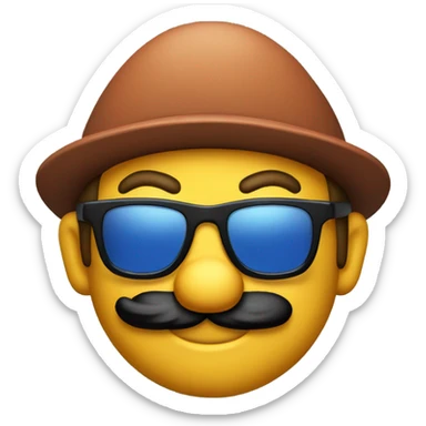 Mario with sunglasses sticker