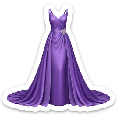 purple wedding dress sticker