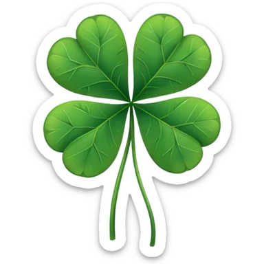 Make a Emoji of five leaf clover only  sticker