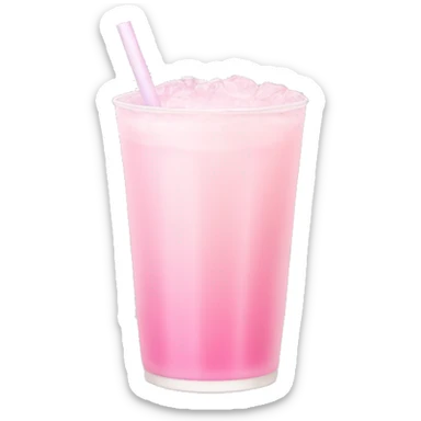 pastel pink drink sticker