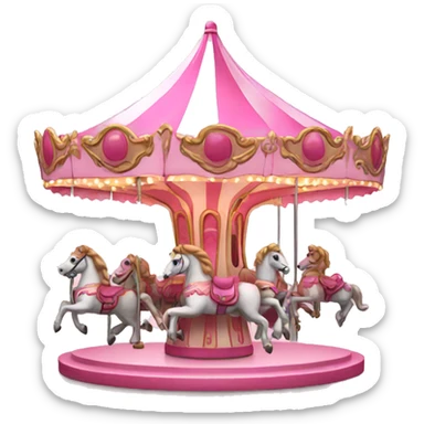 pink carousel  sticker
