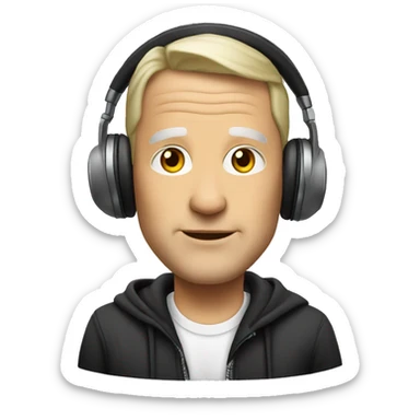 50 year old white male DJ sticker