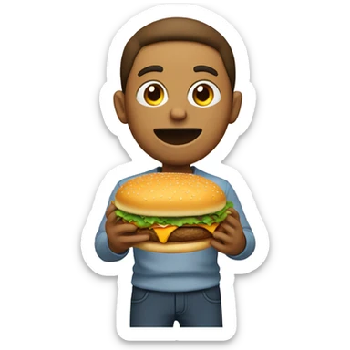 caseoh eating a burger  sticker
