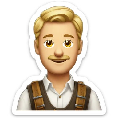 A German man in lederhosen sticker