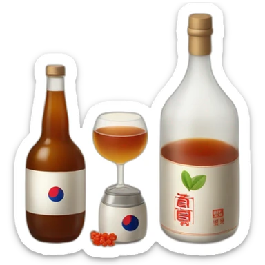alcohol, rice wine, korean sticker