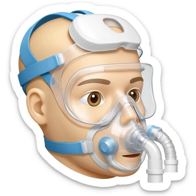 cpap face mask with head gear sticker