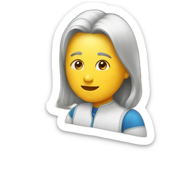 person becomes a table sticker