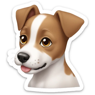jack rusell terrier tricolor puppy sticker