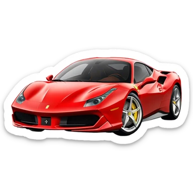 Ferrari 488 GTB - Ferrari (Model Year: 2020) (Iconic colour: Red) sticker
