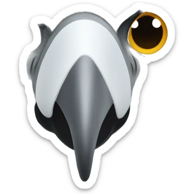 Angry cockatoo face sticker