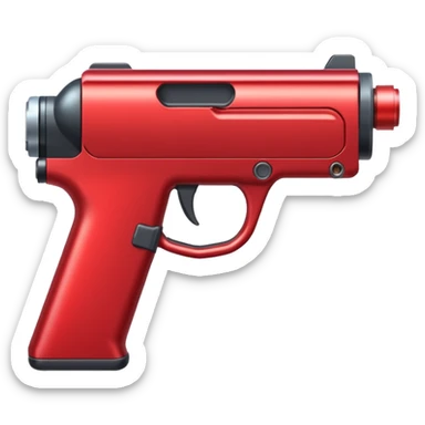 red lazer gun sticker