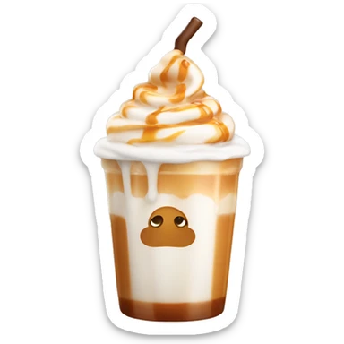 Iced caramel macchiato with cold foam cute and girly sticker