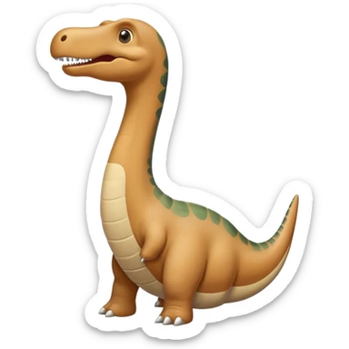 humorous phallic-shaped diplodocus neck emoji, no text sticker