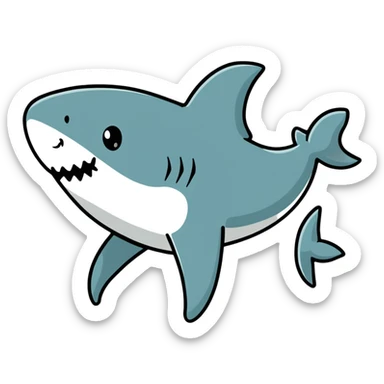 shark wearing a top hat sticker