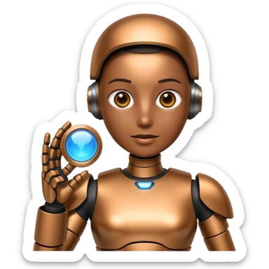 Create for me an image or emoji when an AI comes & changes the world of search engines. sticker